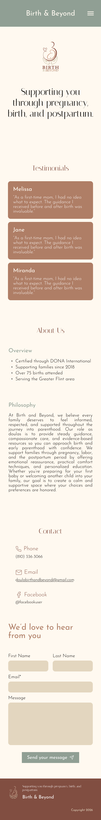 final website screen