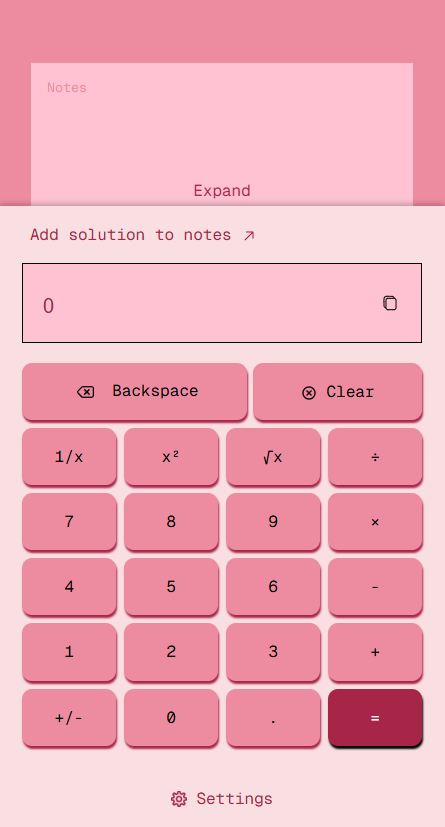final calculator screen